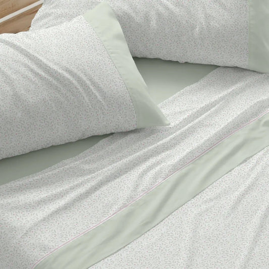JUEGO DE SABANAS TELA 549 MENTA BURRITO BLANCO
