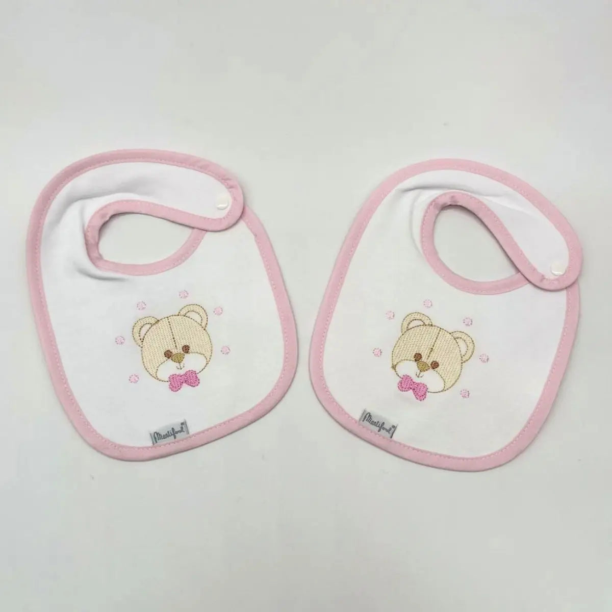PACK 2 BABEROS PARA BORDAR BAB 34 FB01/2 BLANCO-ROSA MARTIFANEL