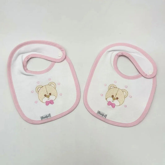 PACK 2 BABEROS PARA BORDAR BAB 34 FB01/2 BLANCO-ROSA MARTIFANEL