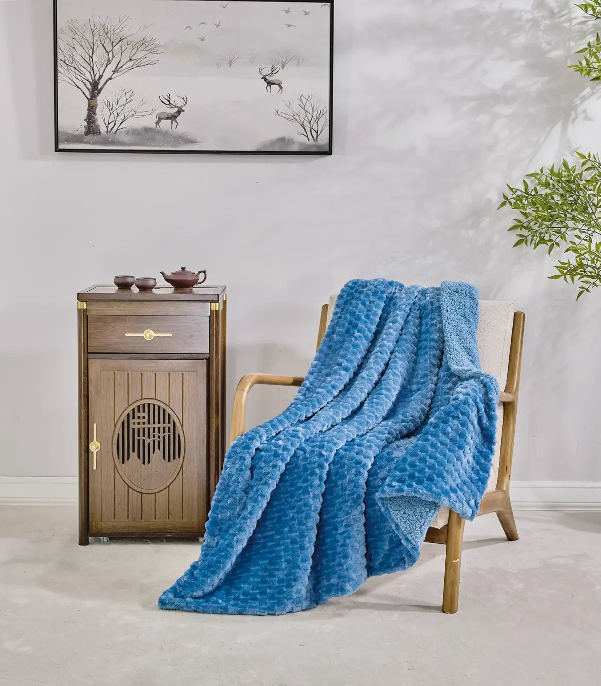 PLAID NAT PERLA AZUL MIRACLE