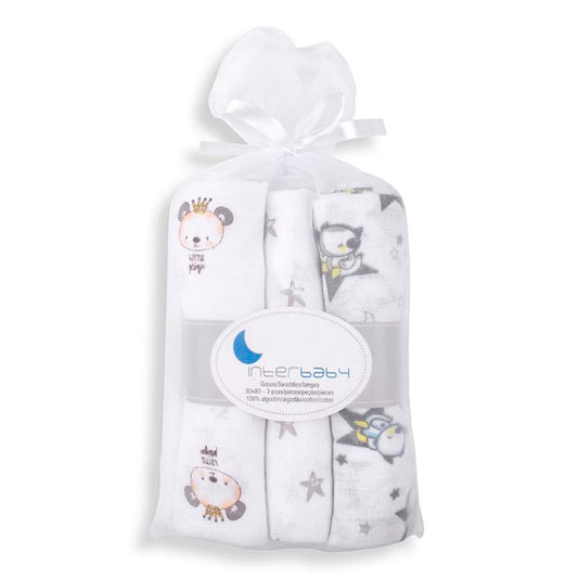 PACK 3 GASAS 80X80 99980 GRIS INTERBABY