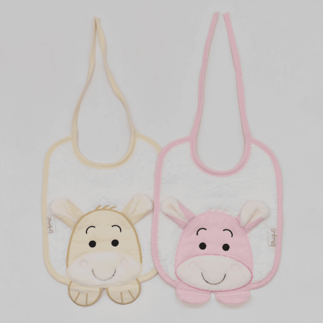 PACK 2 BABEROS 1 D BURRO/2 ROSA-BEIGE MARTIFANEL
