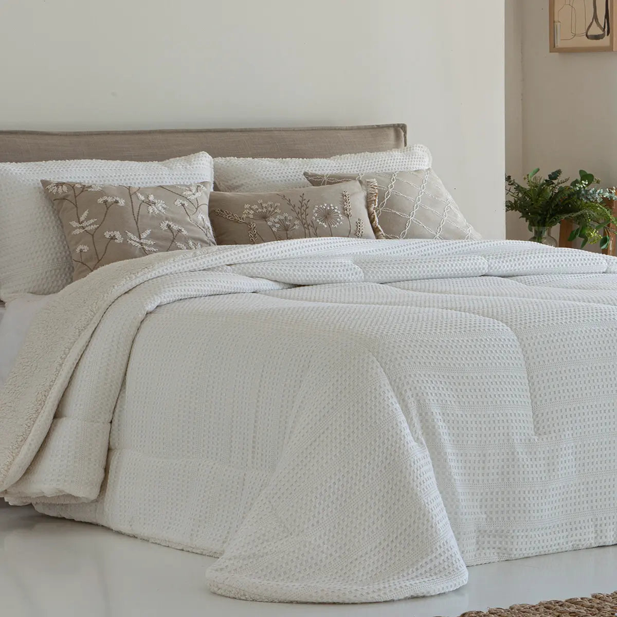 CONFORTER JACQUARD MODELO SALCE C/01 BLANCO SANDECO
