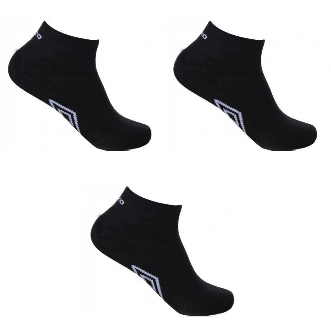 PACK 3 CALCETINES CORTOS MUJER TCX3 NEGRO UMBRO