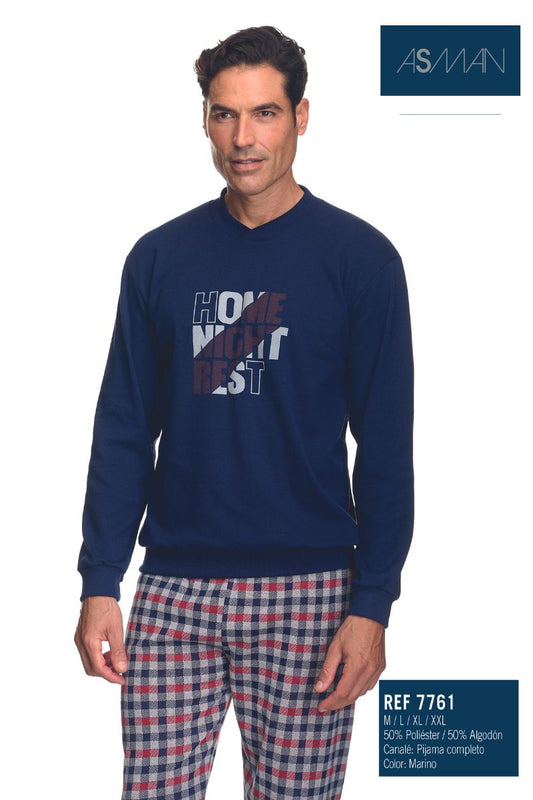 PIJAMA HOMBRE INVIERNO 7761 MARINO ASMAN