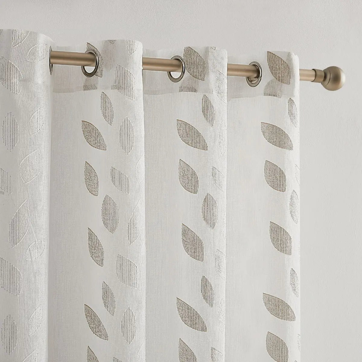 VISILLO JACQUARD HOJAS VD-5406 BEIGE 140X265 CAMALTEX