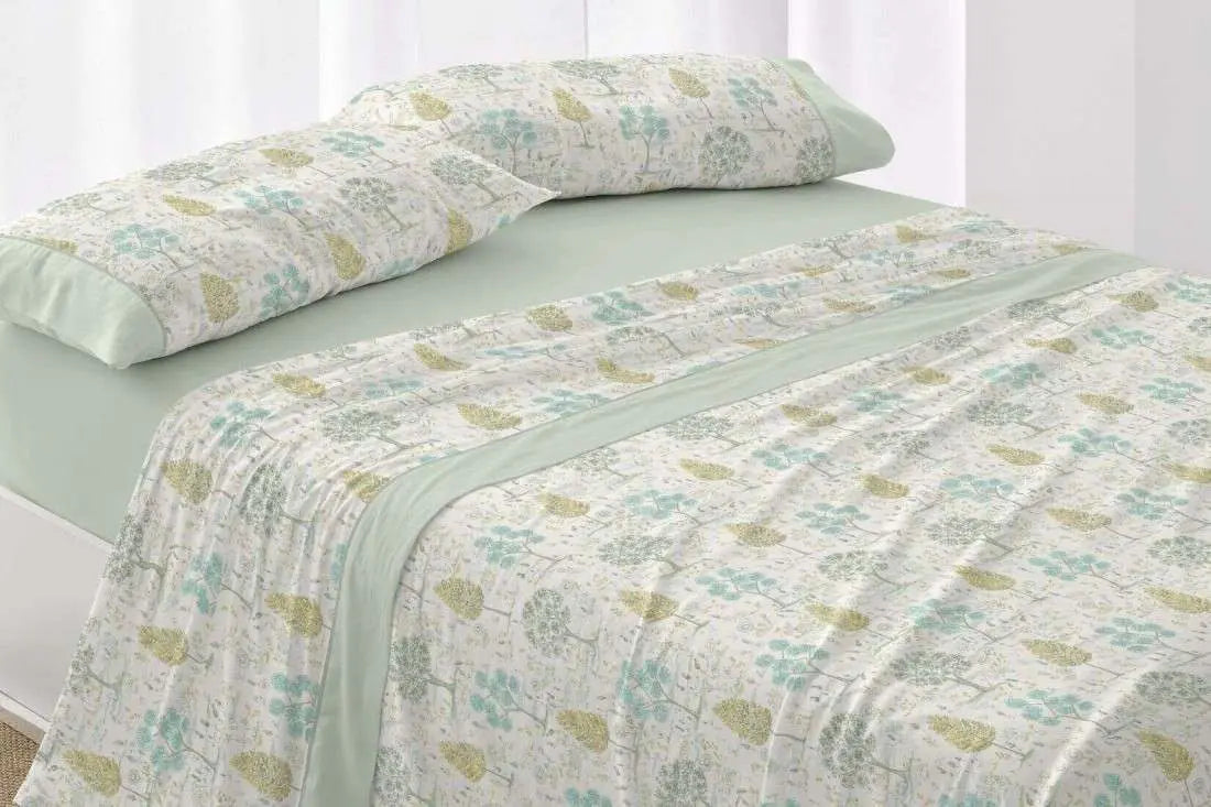 JUEGO DE SABANAS TELA 544 MENTA BURRITO BLANCO