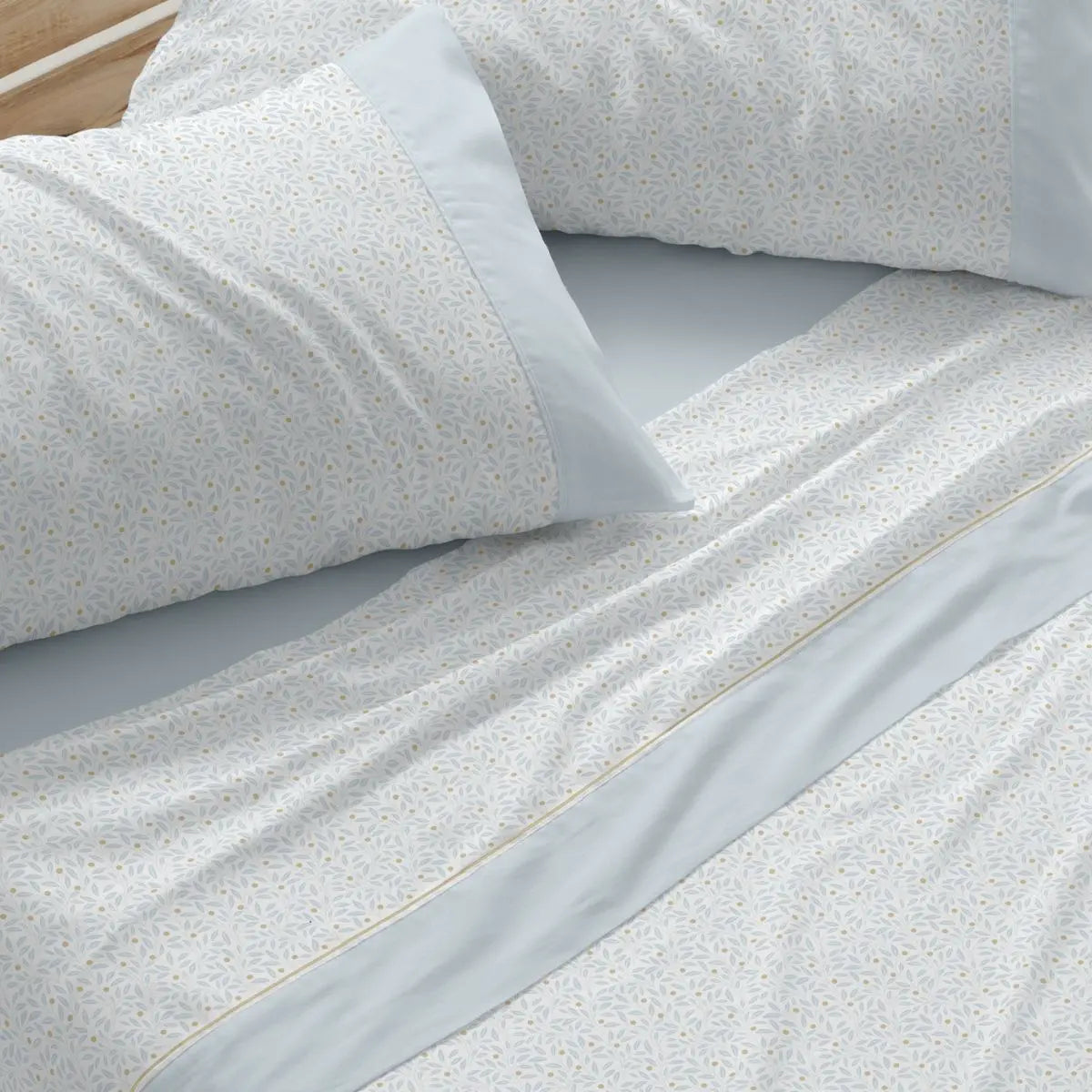 JUEGO DE SABANAS TELA 549 AZUL BURRITO BLANCO
