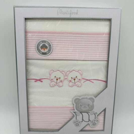 TRIPTICO CUNA TELA JC1800 TWINS ROSA MARTIFANEL