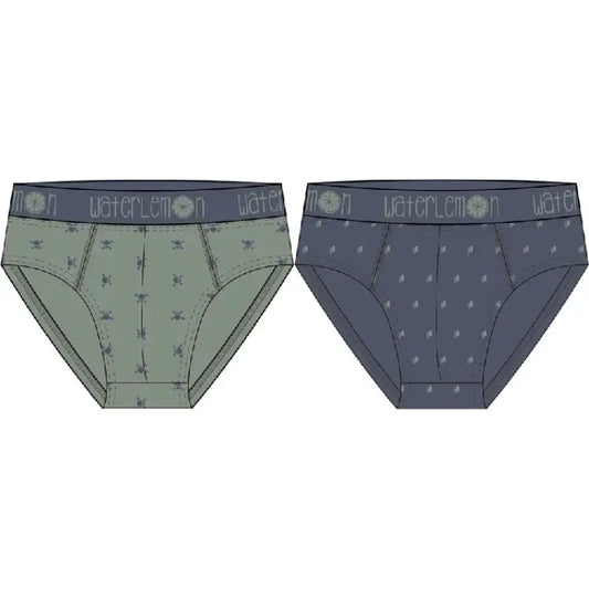 PACK 2 SLIP HOMBRE REF 320 SKULL WATERLEMON