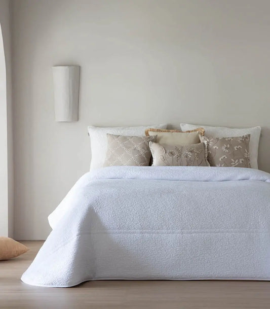 CONFORTER JACQUARD RIAZA C/01 BLANCO SANDECO