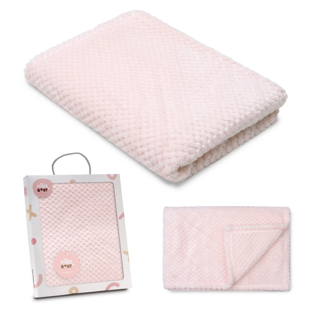 MANTA POPCORN 80X110 ROSA INTERBABY