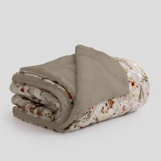 MANTA SHERPA ESTAMPADA SALVI KARAMELO