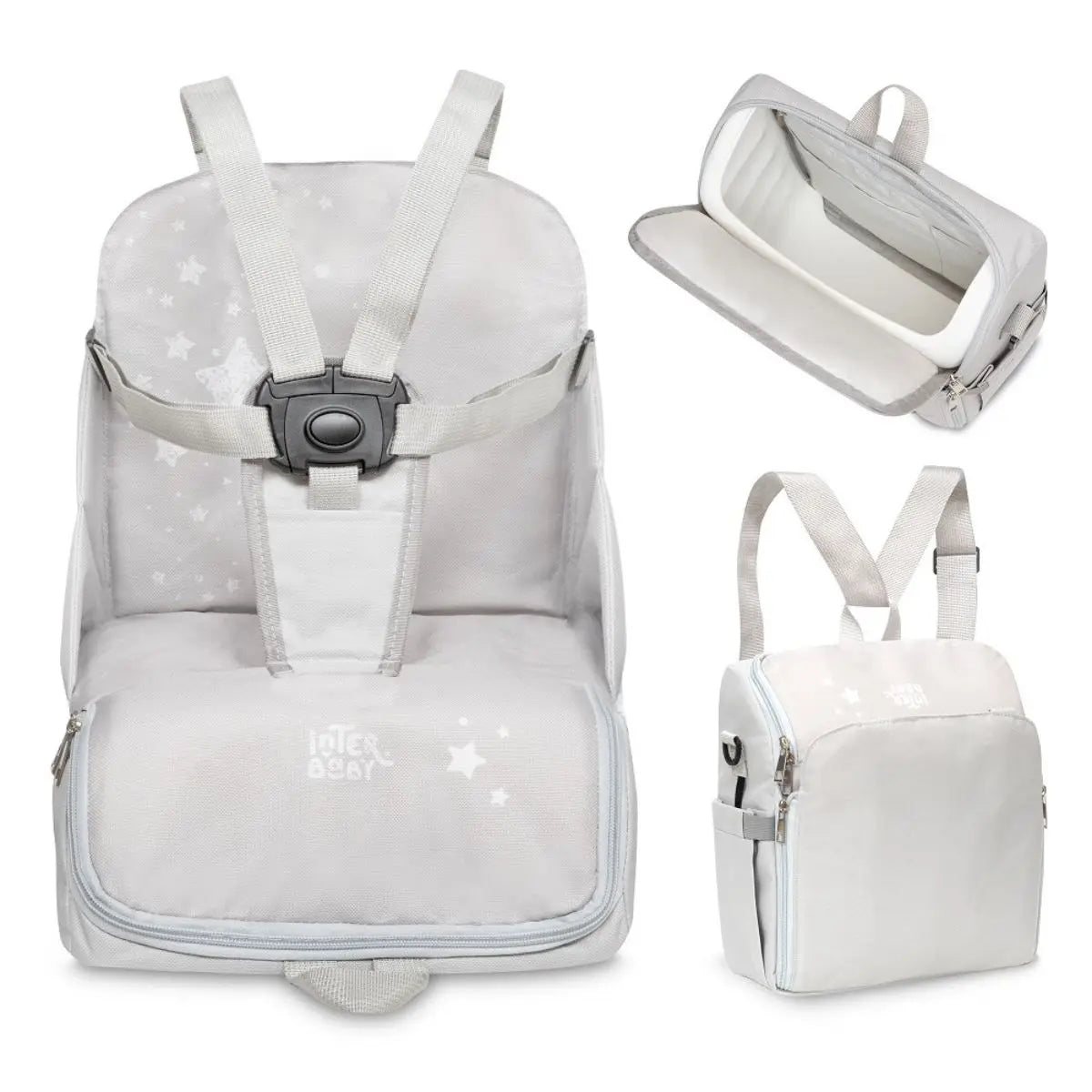 TRONA DE VIAJE ESTRELLAS GRIS INTERBABY