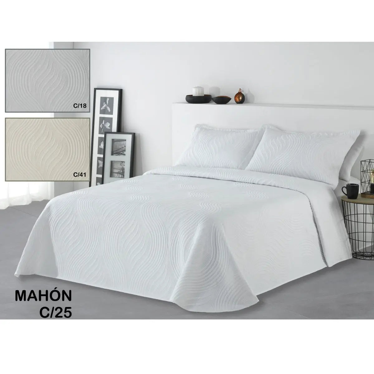 COLCHA BOUTI MAHON GRIS PERLA DOLZ