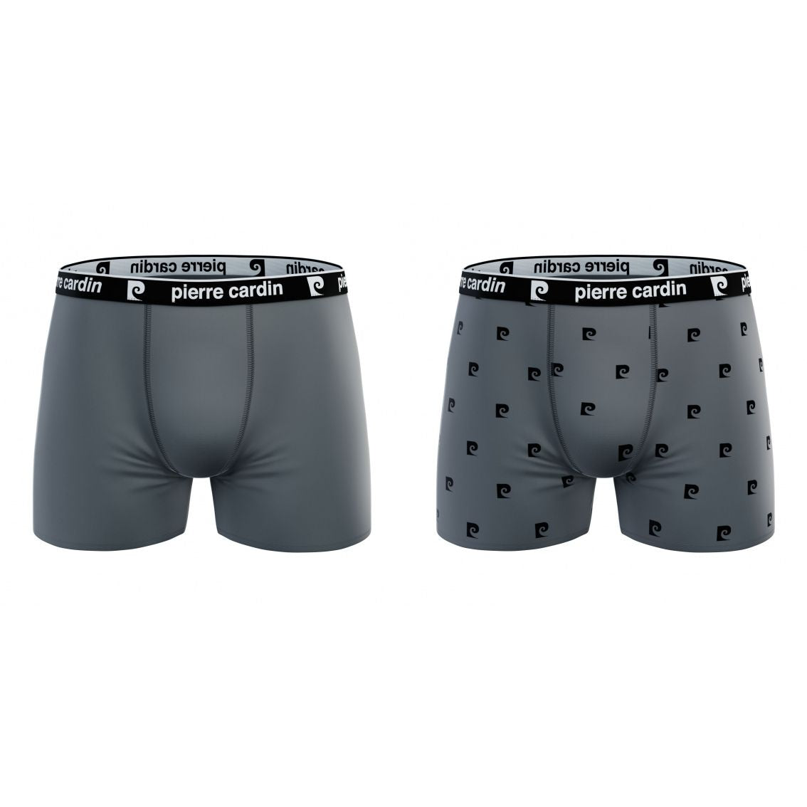 PACK 2 BOXER HOMBRE ALGODÓN BCX2 LIGHT GREY+GREY LOGO PIERRE CARDIN