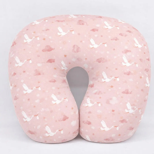 COJIN DE LACTANCIA CIGÜEÑAS ROSA MARCAVI
