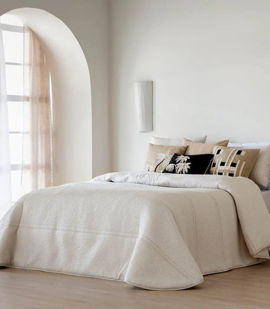 CONFORTER JACQUARD RIAZA C/02 BEIGE SANDECO