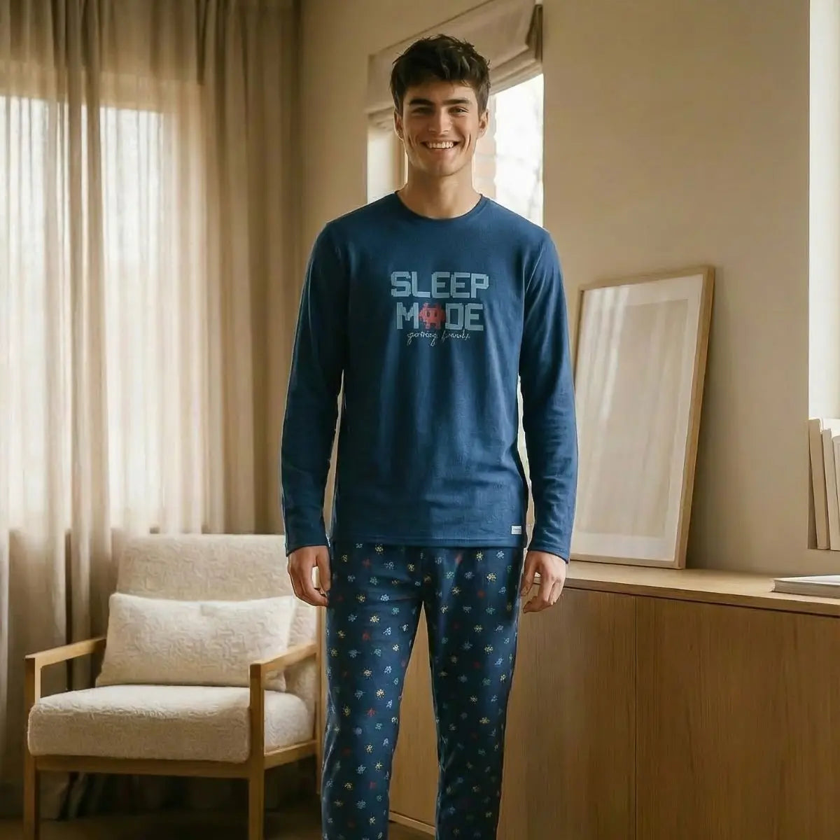 PIJAMA HOMBRE PUNTO 8654 WATERLEMON