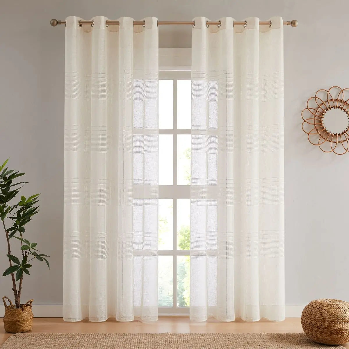 VISILLO RUSTICO VAINICA VD-5402 CRUDO 140X265 CAMALTEX