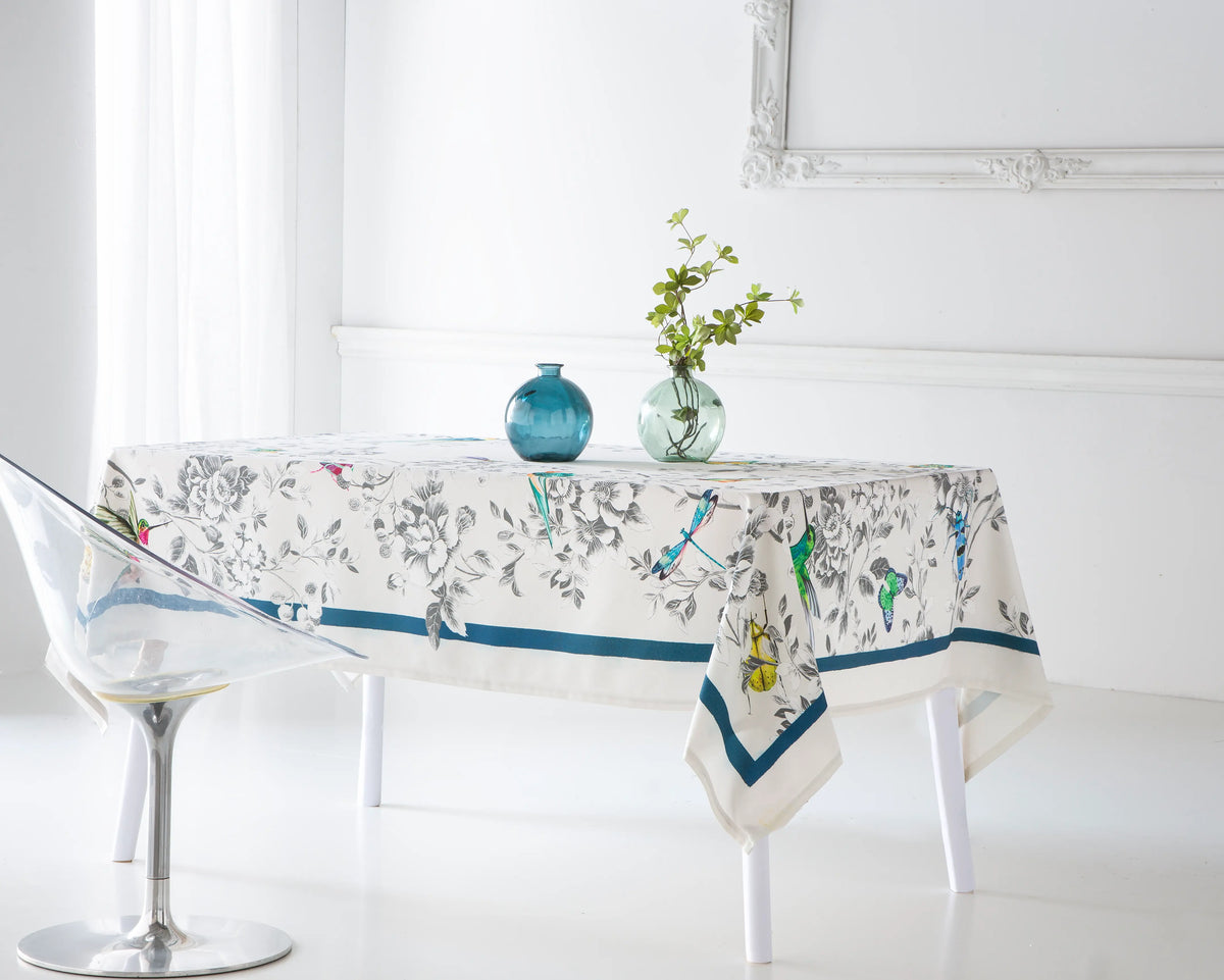 MANTEL DIGITAL BEJAR PAJAROS SARGA ANTIMANCHAS C/11 CASTILLA TEXTIL
