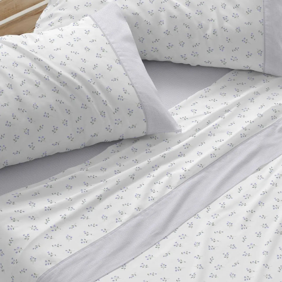 JUEGO DE SABANAS TELA 545 AZUL BURRITO BLANCO