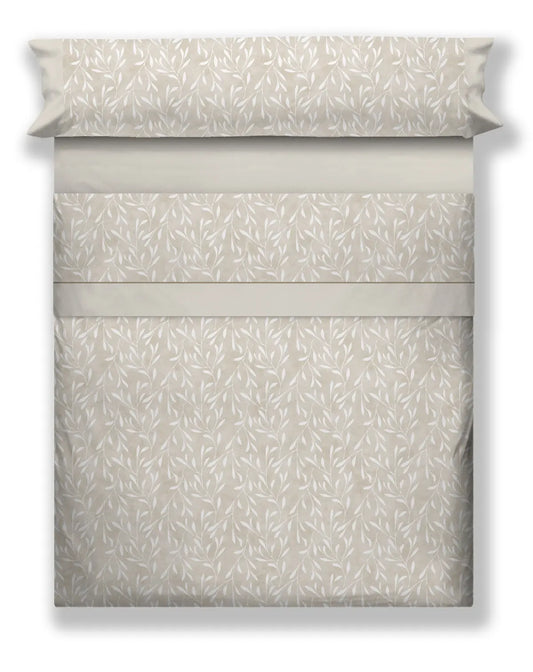 JUEGO SABANAS CORALINA FESO BEIGE CAÑETE