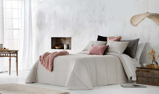 CONFORTER JACQUARD PRUNA C/02 BEIGE SANDECO