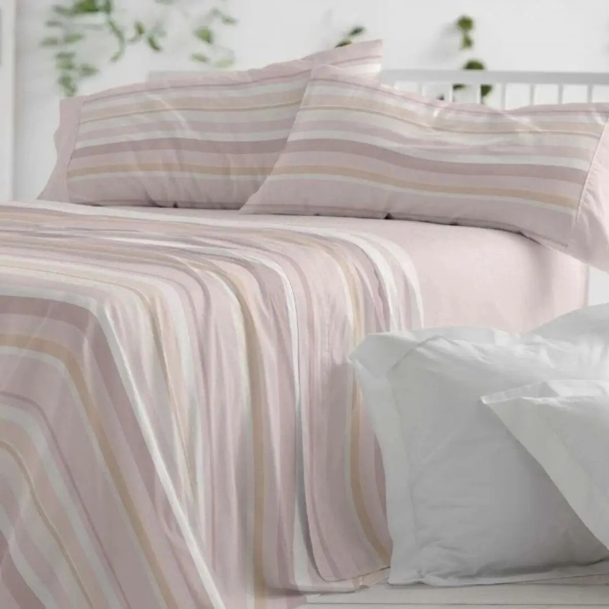JUEGO DE SABANAS TELA 547 ROSA BURRITO BLANCO