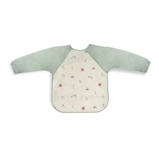 BABERO CON MANGAS ESTAMPADO GRANJA KOALA VERDE INTERBABY