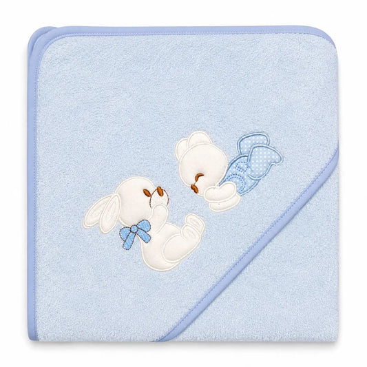 CAPA DE BAÑO OSITO AZUL 100X100 BEBEGIRO