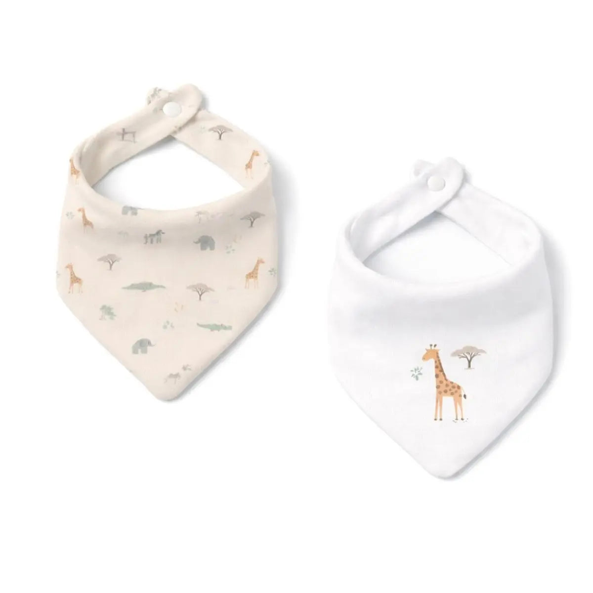PACK 2 BABERO BANDANA SAVANNA BCO/BEIG INTERBABY