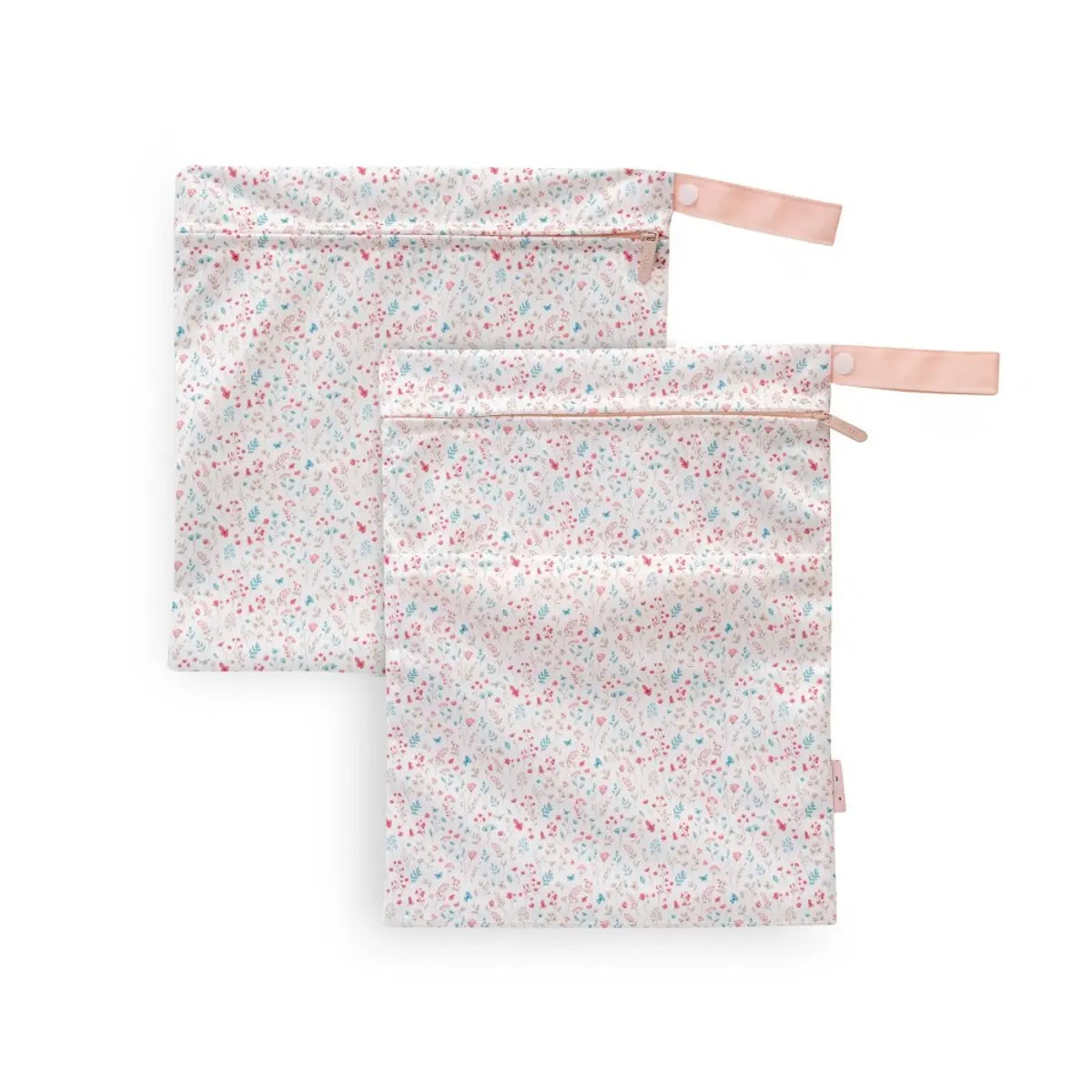 SET PACK2 BOLSA ROPA IMPERMEABLE MODELO PETALOS ROSA INTERBABY