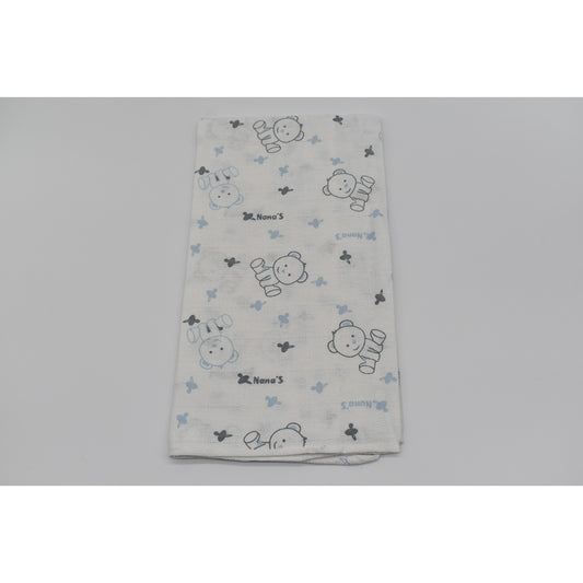 PACK 12 GASAS ESTAMPADAS 70X70 REF 204 DIBUJO 0107 AZUL NANAS