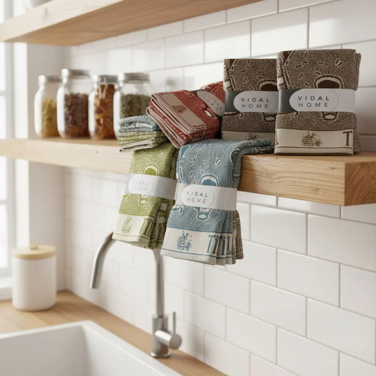 PAÑOS DE COCINA PACK 6 11352 50X50 VIDAL HOME