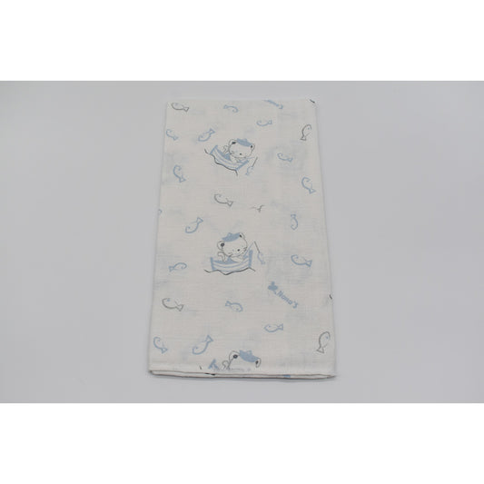 PACK 12 GASAS ESTAMPADAS 70X70 REF 204 DIBUJO 0586 AZUL NANAS