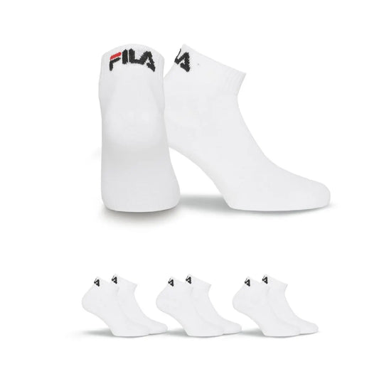 PACK 3 CALCETINES TOBILLEROS ADULTO F9300 BLANCO FILA