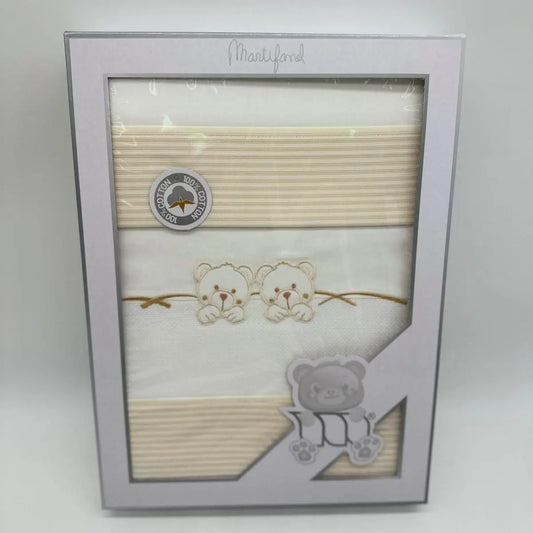 TRIPTICO CUNA TELA JC1800 TWINS BEIGE MARTIFANEL