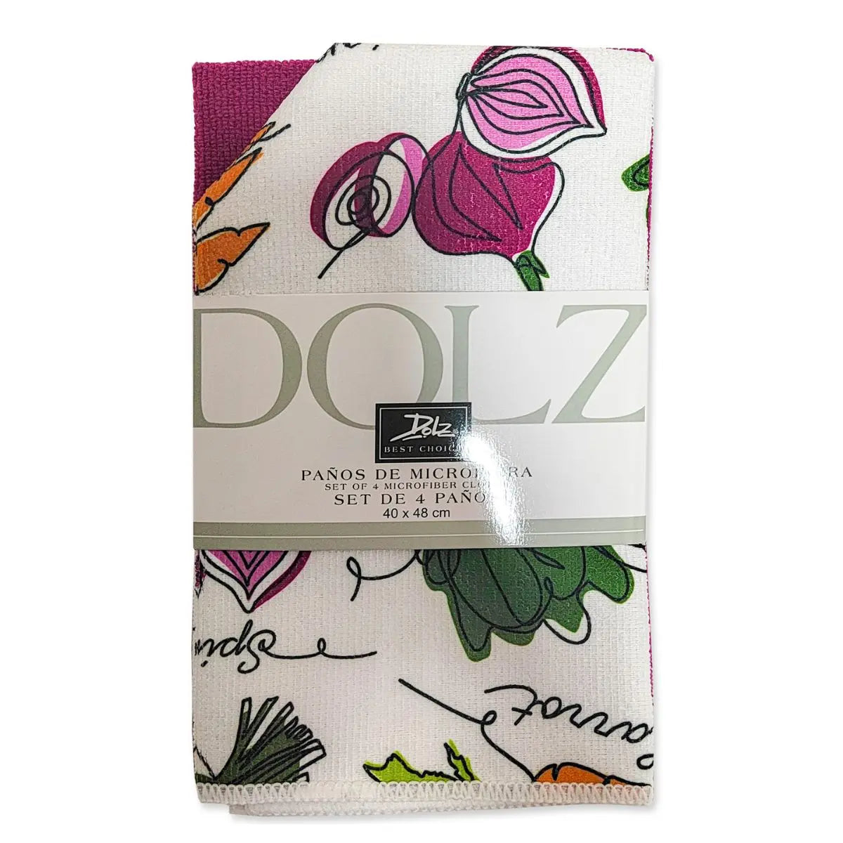 PAÑO COCINA MICROFIBRA PACK 4 REF 78 VERDURAS DOLZ