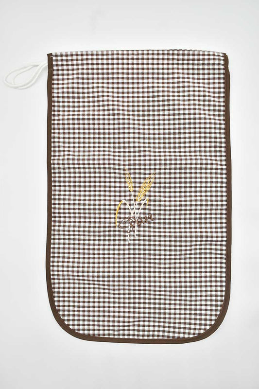 BOLSA PAN BORDADA MARRÓN VICHY SC