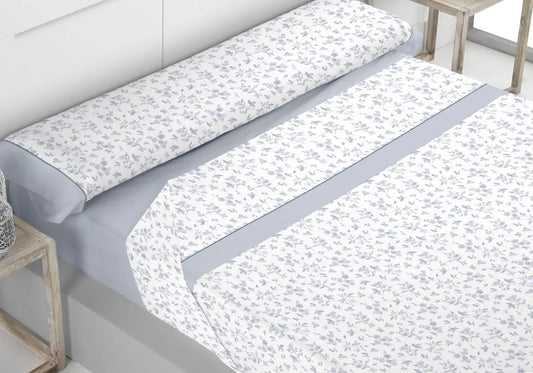 JUEGO DE SABANAS TELA SILVIA AZUL TROVADOR