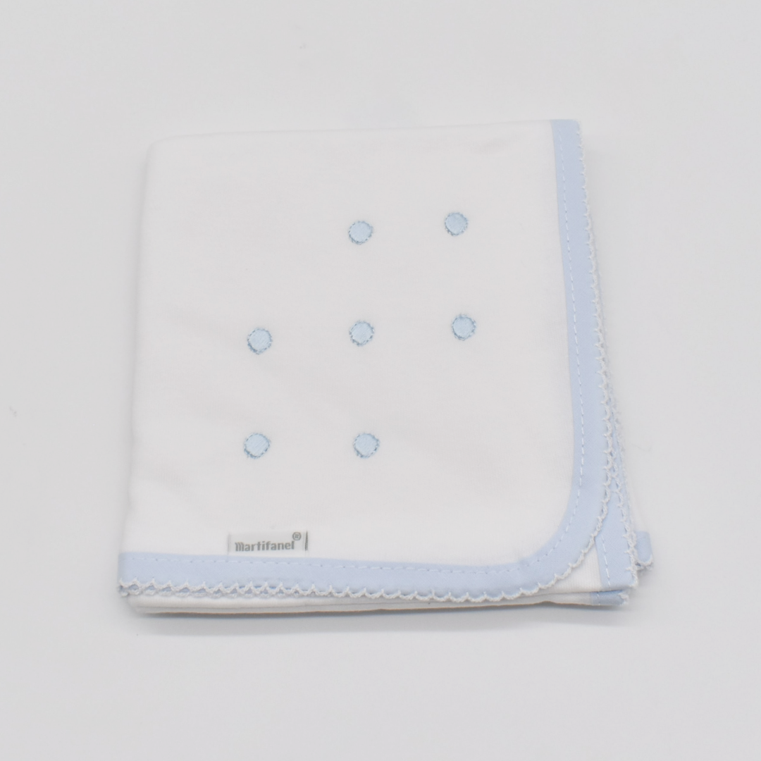 GASA F2 BORDADA TOPITOS 02 AZUL 65X65 MARTIFANEL