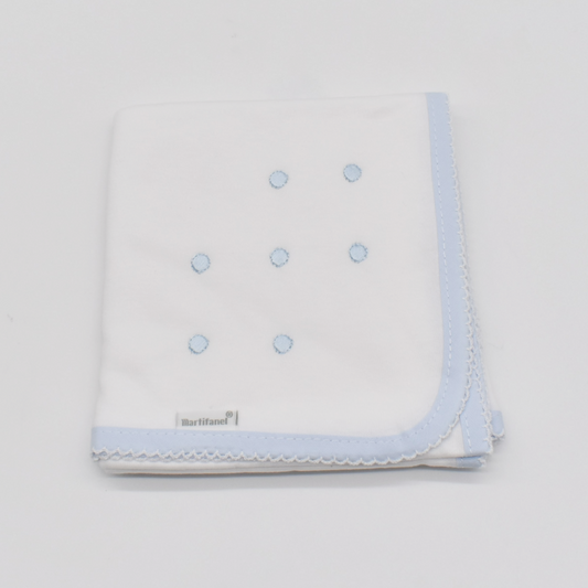 GASA F2 BORDADA TOPITOS 02 AZUL 65X65 MARTIFANEL