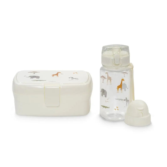 SET FIAMBRERA+BOTELLA AGUA + 2 TAPONES MODELO SAVANNA BEIGE INTERBABY
