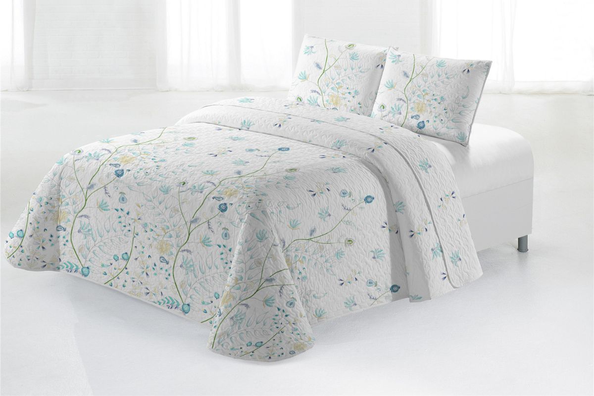 COLCHA BOUTI BESBES AZUL MIRACLE