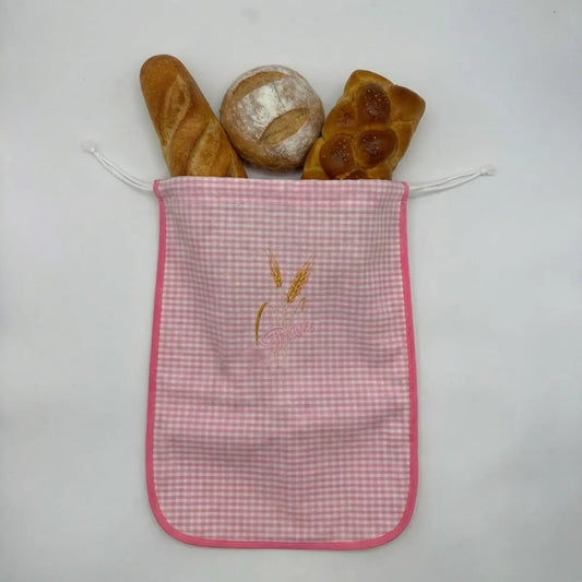 BOLSA PAN BORDADA ROSA VICHY SC