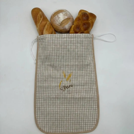 BOLSA PAN BORDADA LINO VICHY SC