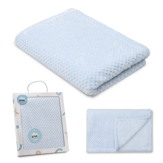MANTA POPCORN 80X110 AZUL INTERBABY