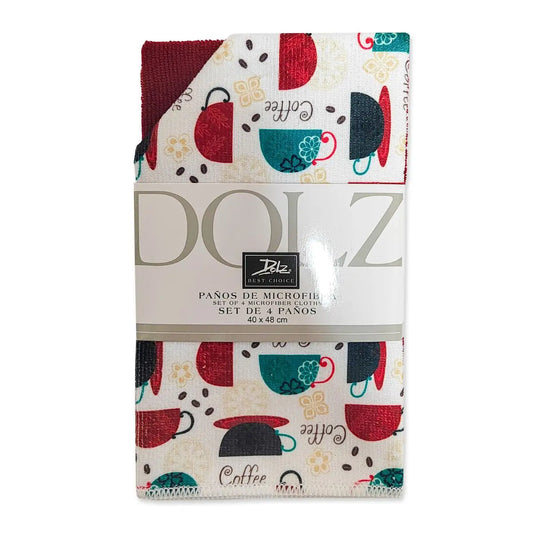 PAÑO COCINA MICROFIBRA PACK 4 REF 77 TAZA DOLZ