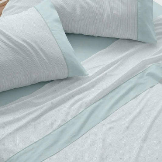 JUEGO DE SABANAS TELA 297 VERDE BURRITO BLANCO